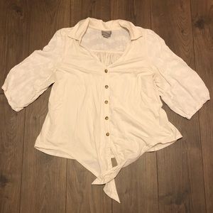 Anthropologie ivory blouse